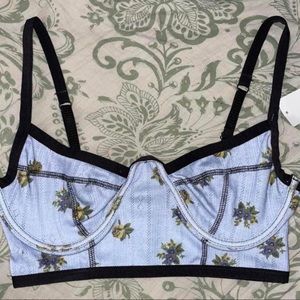 Urban Outfitters Pointelle Corset Bralette Top